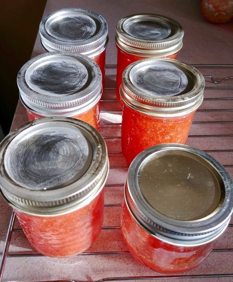 Peach and habanero pepper jam – Taking the guesswork out of Greek cooking…one cup at a time Canned Peach Habanero Jam, Habanero Peach Jam Recipe, Peach Habanero Jelly Recipe, Peach Ghost Pepper Jelly, Peach Habanero Jam With Pectin, Peach Habanero Jam Recipes, Peach Habanero Jam Canning, Habanero Peach Jelly, Habanero Peach Jam