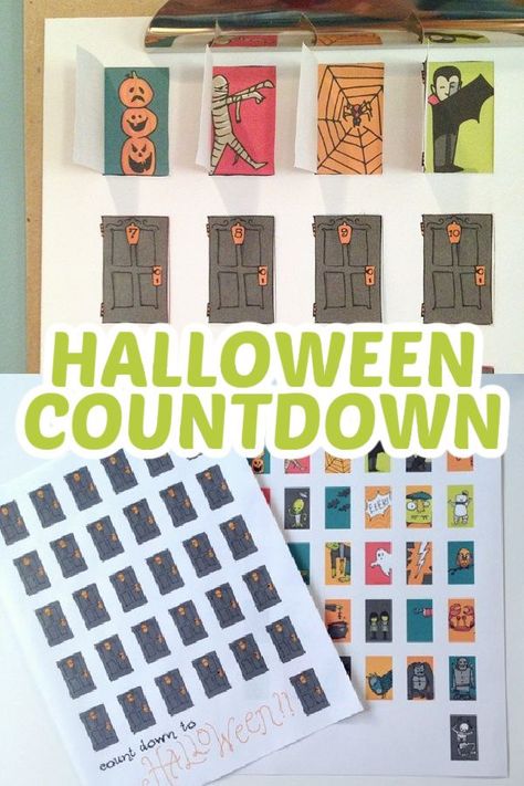 Countdown Calendar Printable, Babysitting Activities, Halloween Countdown Calendar, Holiday Countdown, Halloween Countdown, 31 Days Of Halloween, Countdown Calendar, Free Halloween, Baby Learning