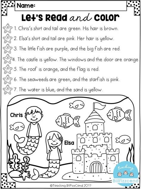 Early Reading Comprehension Worksheets Preschool Free — Db Listening Worksheet, Read And Color, Materi Bahasa Inggris, Summer Book, Listening Comprehension, Reading Comprehension Activities, First Grade Reading, Comprehension Worksheets, Reading Worksheets