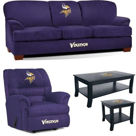 Vikings Man Cave, Coffee Table And Side Table, Viking Baby, Ny Giants Football, Minnesota Vikings Football, New York Football, Home Games, Cowboys Nfl, Vikings Fan