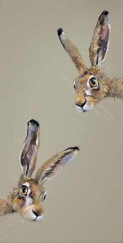 Hare Pictures Drawings, Rabbit Artwork Illustrations, Rabbit Pictures Art, How To Draw A Rabbit, Rabbit Painting Acrylic, Hare Paintings, Rabbit Art Illustration, Painted Rabbits, Rabbit Paintings