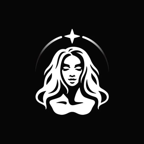 Goddess Graphic Design, Siren Logo Design, Woman Icon Logo, Goddess Logo Design, Comment Logo, Female Logo Design, 9 Logo Design, Woman Logo Design, Goddess Logo