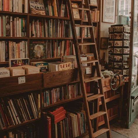 Bookstore Dreamy Bookstore, Library Core, Aesthetic Library, Library Cafe, Indie Bookstore, Bookstore Cafe, Dream Library, Library Aesthetic, World Building