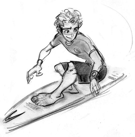 surfer dude Surfing Pose Reference Drawing, Surfing Poses Drawing, Surfboard Pose Reference, Surfing Drawing Reference, Surfing Pose Reference, Surfer Character Design, Surfing Reference, Surfing Pose, Surfing Drawing