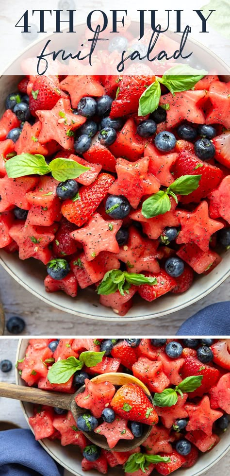 Fresh, tangy and loaded with tons of fruit, this 4th of July fruit salad will be a favorite side dish at any summer cookout you bring it to! Fourth Of July Fruit Salad, July 4th Side Dishes, Fourth Of July Sides, Fourth Of July Side Dishes, 4th Of July Fruit Salad, 4th Of July Side Dishes, Fourth Of July Fruit, 4th Of July Fruit, Healthy 2024