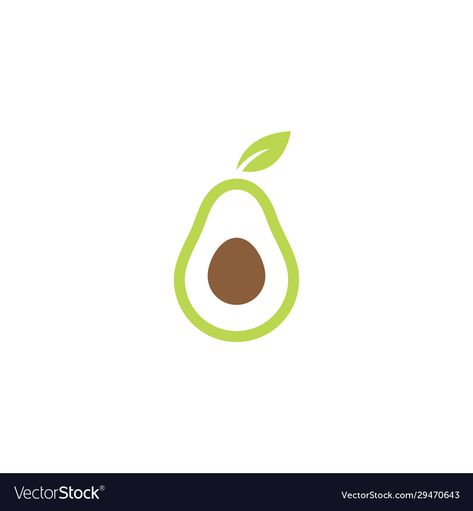 Avocado Logo Design Ideas, Avocado Graphic, Avocado Vector, Avocado Illustration, Fruit Logo, Health Logo, Vector Template, Design Graphics, Social Media Design Graphics