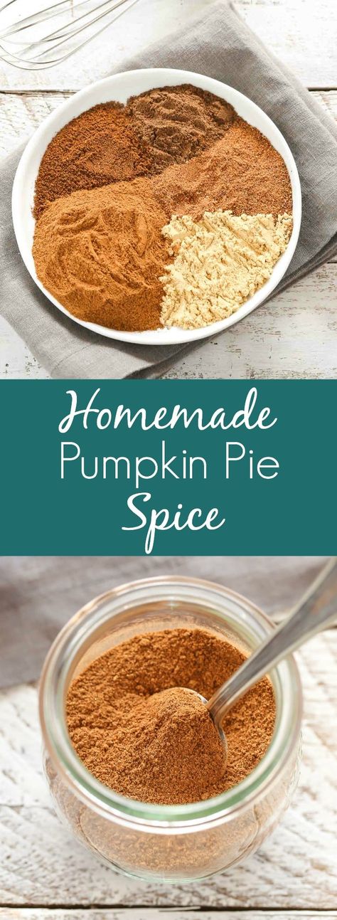 Learn how to make your own pumpkin pie spice in less than 5 minutes with just a few common spices. Perfect for fall cookies, breads, pies, and so much more! Homemade Pumpkin Pie Spice, Pumpkin Pie Spice Recipe, Pie Spice Recipe, Spices Recipes, Pumpkin Pie Spice Mix, Homemade Spice Mix, Homemade Pumpkin Spice, Homemade Pumpkin Pie, Savory Food