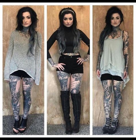 Ryan Ashley Malarkey, Moda Ulzzang, Grace Neutral, Ryan Ashley, Rockabilly Goth, Goth Outfit, Outfit Collage, Alternative Clothing, Tattoo Life