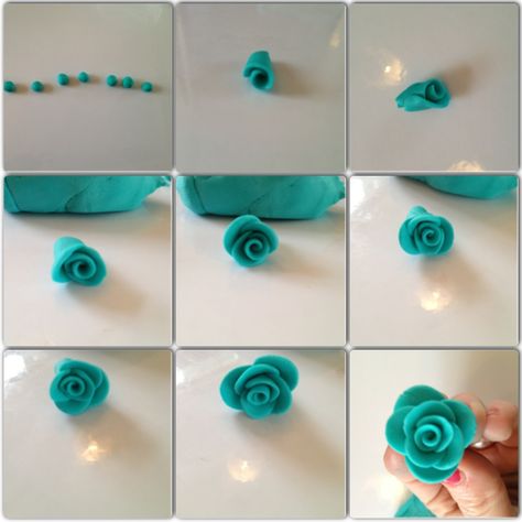 How to make a rose? Tutorial Khajuri Hairstyle, Polymore Clay, Rose Step By Step, 3d Nail Art Designs, Nail Drawing, Nail Designs Tutorial, Rose Tutorial, Clay Crafts Air Dry, Happy Birthday Love