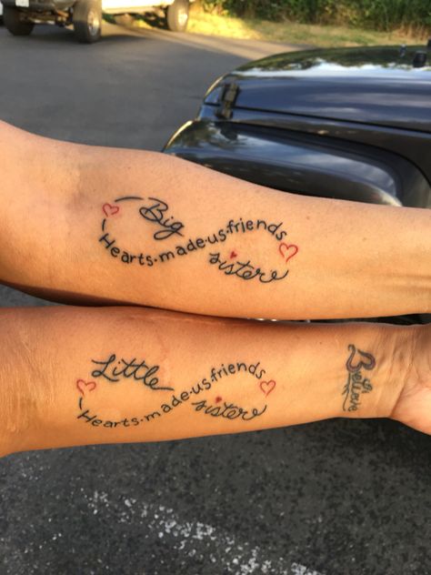 Black Sister Tattoos Matching, Big Sister And Little Sister Tattoos, Matching Tattoos For Best Friends Black, Matching Sister Tattoos For 2 Meaningful, Cute Sister Tattoos For 2, Sister Heart Tattoos, Unique Sister Tattoos For 2, Matching Sister Tattoos For 2, Sis Tattoo