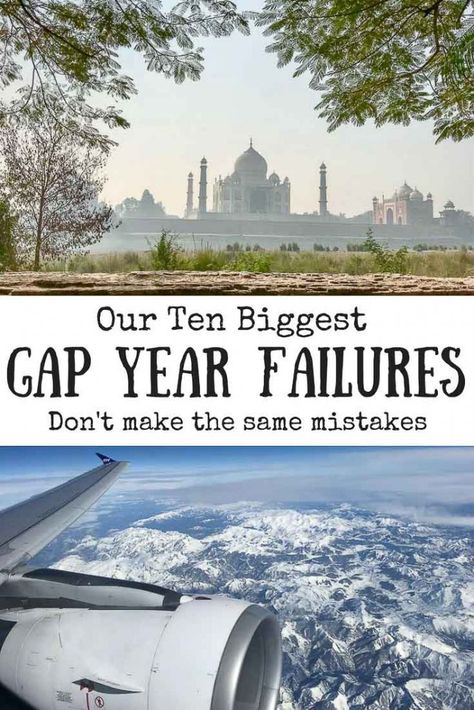 Our Ten Biggest Gap Year Mishaps | Gap Year Failures | #travelmishaps #travelinsurance Gap Year Plan, Gap Year Travel, Long Term Travel, Gap Year, Travel Hacks, Travel Stories, Travel Advice, Travel Insurance, Top Ten