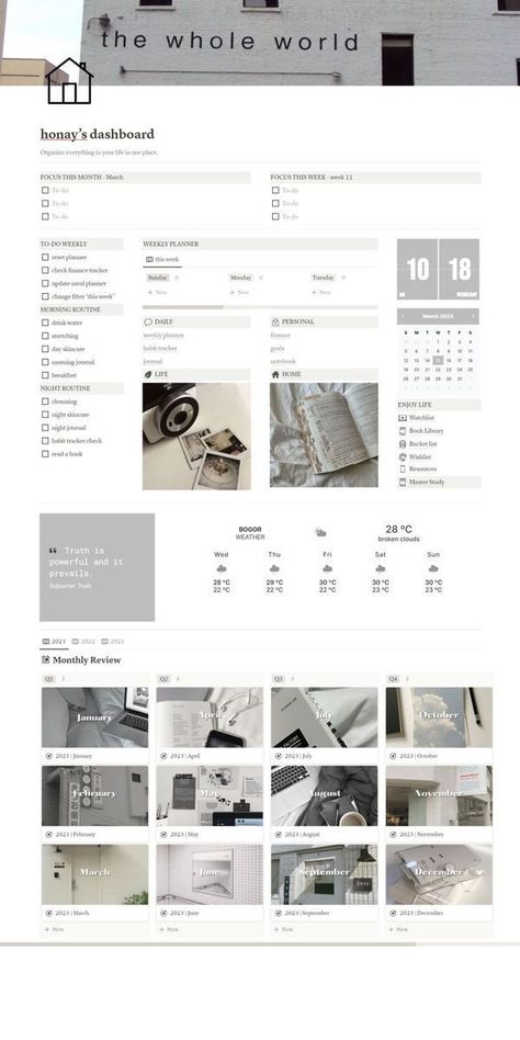 #Organisation #Minimalist_Notion #Organisation_Planner #Notion_Inspiration Minimalistic Notion, Minimalist Notion, Organisation Planner, Notion Inspiration, Studie Hacks, Grey Theme, Etsy Planner, Notion Dashboard, Digital Organization