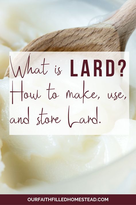 What Is Lard and How To Use It - Our Faith Filled Homestead Lard Biscuits Recipes, Lard Recipe, Rendering Lard, Tallow Recipe, Dairy Free Biscuits, Milk Gravy, How To Make Icing, How To Make Pie, Amish Recipes