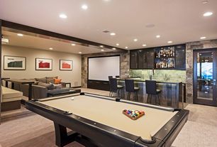 "View this Great Game Room with Carpet & High ceiling in PARK CITY, UT. The home was built in 2014 and is 8500 square feet. Discover & browse thousands of other home design ideas on Zillow Digs." Small Home Theater, Home Theater Lighting, Basement Home Theater, Game Room Basement, Couch Design, Home Theater Rooms, Home Theater Design, Man Room, Theatre Room