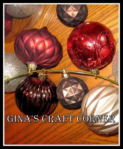 Make a Christmas Ball Wreath w/ a Coat Hanger-Gina's Craft Corner Christmas Balls Wreath Diy, Coat Hanger Diy, Christmas Ball Wreath, Bulb Wreath, Diy Christmas Ball, Christmas Art For Kids, Make Your Own Wreath, Diy Spring Crafts, Diy Coat