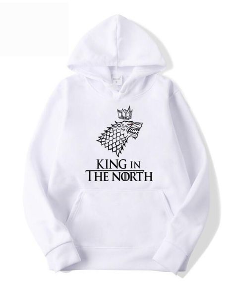 $35.89 Fun King of the North Hoodie www.trinityskys.com/products/fun-king-of-the-north-hoodie Game Of Thrones Wolf, Green Hoodie Women, Hooded Sweatshirt Men, King In The North, Letter Print Sweatshirt, Mens Workout Clothes, Sweatshirts Pattern, Sweat Hoodie, Fashion Streetwear