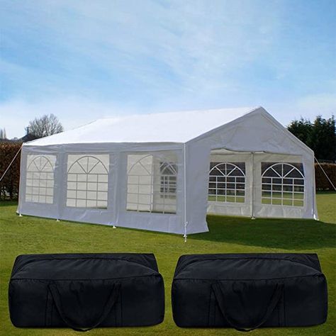 Amazon.com: Quictent 20' x 20' Heavy Duty Outdoor Gazebo Party Wedding Tent Canopy Carport Shelter with Carry Bags (20x20, white): Clothing Outdoor Gazebo Wedding, Canopy Balcony, Canopy Nook, Canopy Garage, Canopy Entrance, Canopy Structure, Canopy Walkway, Terrace Canopy, Canopy Porch