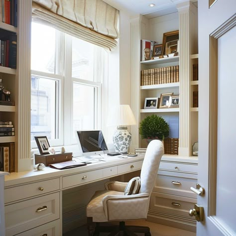 cozy_home_office_ideas_for_women_) (24) Cozy Home Office Ideas, Greenwich House, Spooky Chic, Office Ideas For Women, Home Office Ideas For Women, Home Hall Design, Cozy Home Office, Closet Office, Small Home Offices