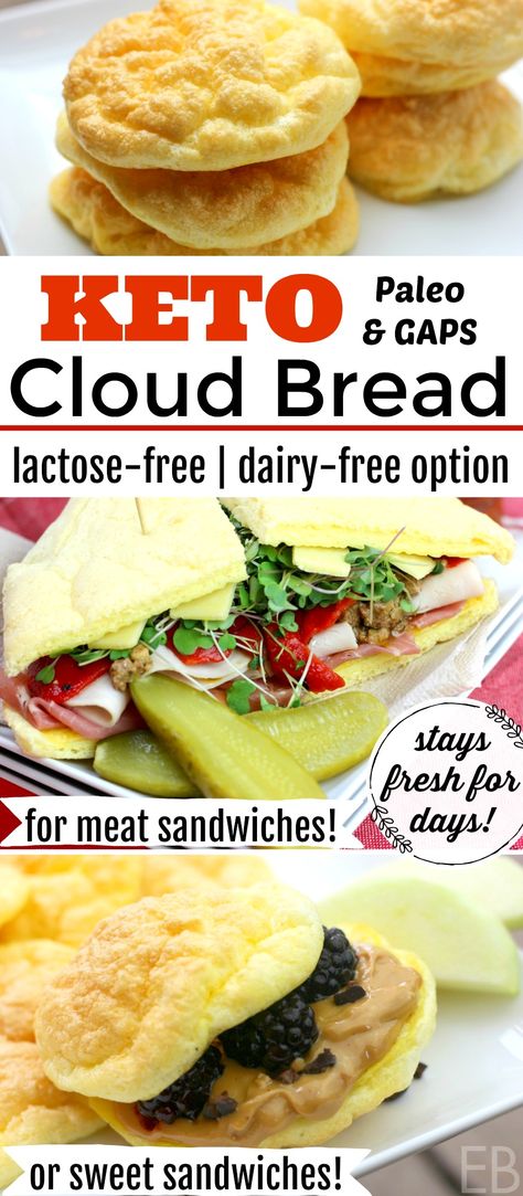 *Cloud Bread*~ KETO, Paleo, GAPS (dairy-free option)