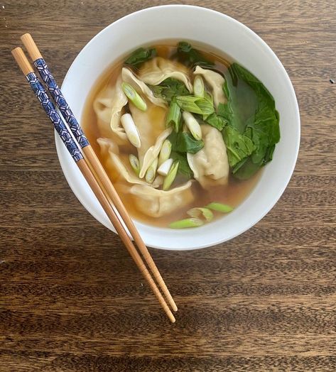 Trader Joe's Miso Ginger Broth, Miso Soup With Dumplings, Miso Ginger Broth, Ginger Broth, Rice Cake Soup, Creamy Soup Recipes, Ginger Miso, Soup Dumplings, Dumpling Soup