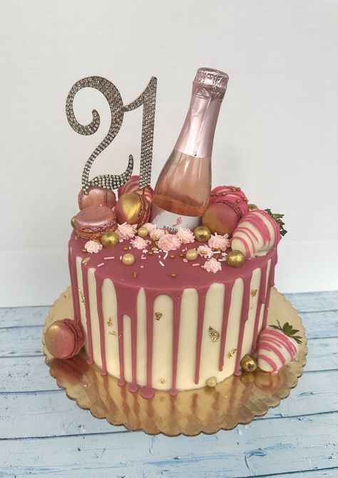 Birthday Cake For Women 21, 21 Birthday Ideas Cake, 21 St Bday Cake, 21st Birthday Cake For Women, 21st Birthday Cake Rose Gold, 21st Birthday Cake With Alcohol Bottles, Pink 21 Birthday Cake, 21st Birthday Cake Ideas For Her Unique, Birthday Cake For 21 Year Old Girl