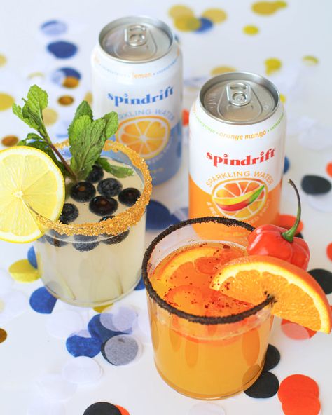 Spindrift Mock Tails, Mocktail With Tajin, Spindrift Cocktails, Mocktail Margaritas, Citrus Mocktail, Mocktail Margarita, Lemonade Flavors, Margarita Mocktail Recipe, Mock Cocktails