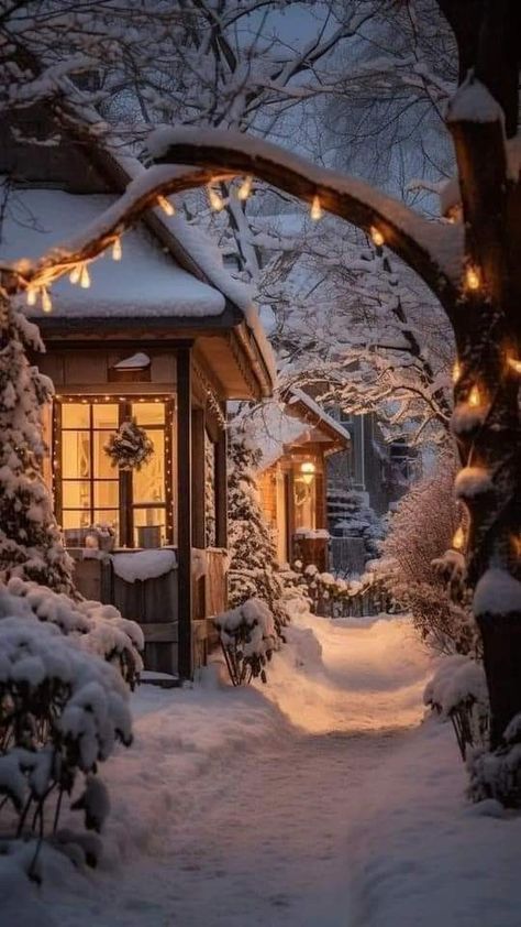 Snowy House, Winter Christmas Scenes, Beautiful Winter Scenes, Cabin Aesthetic, Christmas Dreaming, Christmas Scenery, Winter Cabin, Winter Wallpaper, Christmas Wonderland