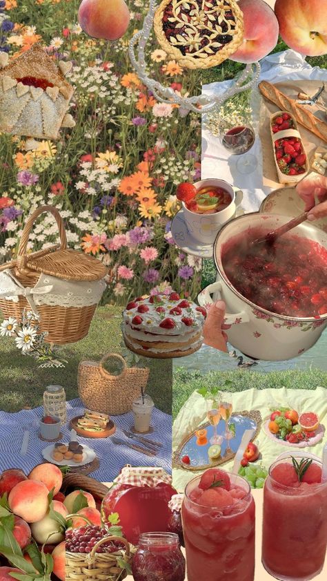 picnic Spring Picnic Aesthetic, Picnic Wallpaper, Cottage Picnic, Shuffles Aesthetic, Nice Travel, Collage Moodboard, Spring Picnic, Picnic Aesthetic, Image Collage