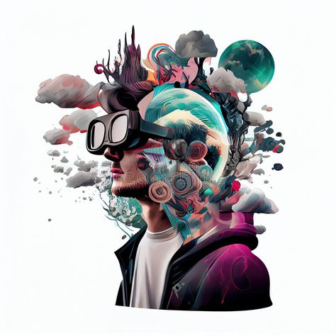 Metaverse technology concept. Woman with VR virtual reality goggles. Futuristic lifestyle. stock images Futuristic Lifestyle, Conceptual Portrait, Virtual Reality Goggles, Virtual Reality, Goggles, Stock Illustration, Calligraphy, Stock Images, Technology