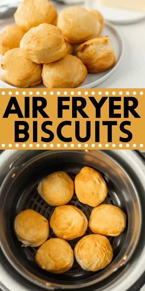 If you are looking for an easy way to cook canned biscuits make Air Fryer Biscuits. Canned biscuits come out golden brown and so delicious. This is the easiest way to cook canned biscuits. #eatingonadime #airfryerrecipes #cannedbiscuits #biscuits Air Fryer Biscuits, Homemade Biscuits Recipe, Air Fryer Cooking Times, Cooks Air Fryer, Air Fried Food, Canned Biscuits, Air Fryer Oven Recipes, Air Fry Recipes, Air Fryer Dinner Recipes