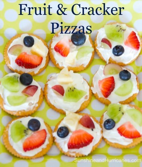 Easy Toddler Snacks, Easy Fruit Pizza, Kids Snack Food, Easy Snacks For Kids, Camping Snacks, Quick Recipes Snacks, Snacks To Make, No Bake Snacks, Fun Snacks For Kids