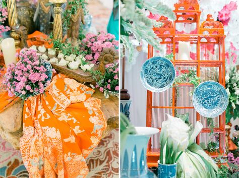 A Vibrant Peranakan Wedding With A Touch Of Colonial Heritage | http://www.bridestory.com/blog/a-vibrant-peranakan-wedding-with-a-touch-of-colonial-heritage Peranakan Design, Shanghai Wedding, Peranakan Wedding, Dream Decorations, Sangjit Decoration, Sangjit Dress, Ramadan Iftar, Decor Engagement, Weddings Idea