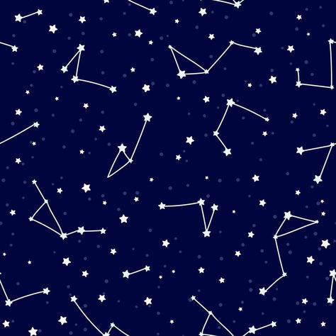 Seamless pattern with constellations and stars on dark background, galaxy themed ornament for wrapping paper or textile Galaxy Vector, Space And Galaxy, Background Galaxy, Galaxy Pattern, Star Constellations, Dark Background, Dark Backgrounds, Constellations, Seamless Pattern