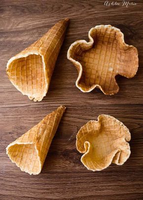 Waffle Cone Mix Recipe, Waffle Bowls Recipe, Waffle Cone Recipe With Waffle Iron, Mini Cones Desserts, Sugar Cone Recipe, Waffle Cone Recipe Without Maker, Waffle Cones Recipe, Waffle Bowl Recipe, How To Make Waffle