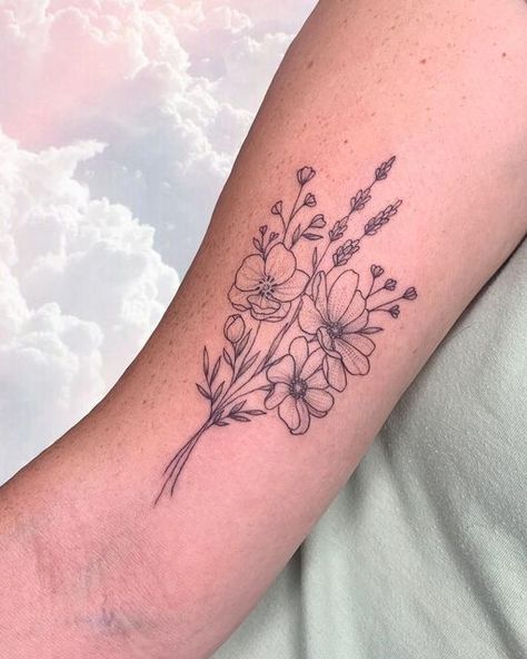 Loren Jones on Instagram: "✨ One of two flower bunches for Georgia ✨ for bookings and enquiries pop me a message 💌 * * * #finelinetattoos #finelinetattoo #delicatetattoo #botanicaltattoo #leaftattoo #girlytattoo #simpletattoo #minimaltattoo #manchestertattoo #floraltattoo #flowerbunchtattoo #flowertattoo" Bunch Flowers Tattoo, Flower Bunch Tattoo Design, Flower Bunch Tattoos, Flower Bunch Tattoo, Botanical Tattoo Delicate, Bunch Of Flowers Tattoo, Tiny Tats, Flower Bunches, Tattoo Board