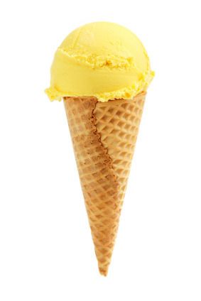 ice cream Lemon Ice Cream, Yellow Fever, Orange Sherbet, An Ice Cream, French Vanilla, Frozen Treats, Mellow Yellow, Ice Cream Cone, Shades Of Yellow