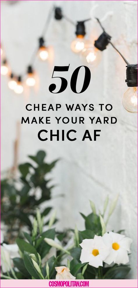 To Save This For Later...  - Cosmopolitan.com Diy Backyard Decor, Backyard Ideas For Small Yards, Backyard Shade, Easy Backyard, Budget Patio, Backyard Lighting, Large Backyard, Backyard Spaces, Inspire Me Home Decor