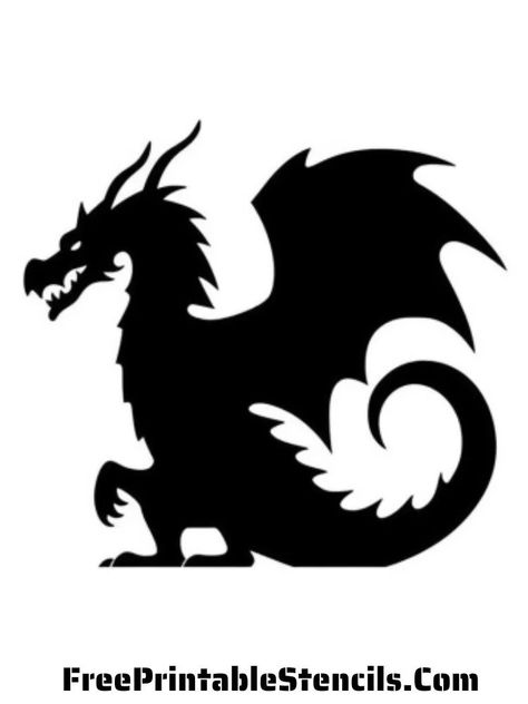 Dragon Stencils, Dragon Silhouette