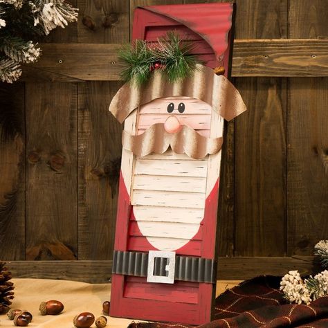 Wooden Santa Shutter Sculpture Commission Ideas, Shutter Decor, Wooden Snowmen, Wooden Christmas Crafts, Holiday Boutique, Wooden Snowman, Wooden Christmas Decorations, Wooden Santa, Christmas Signs Wood