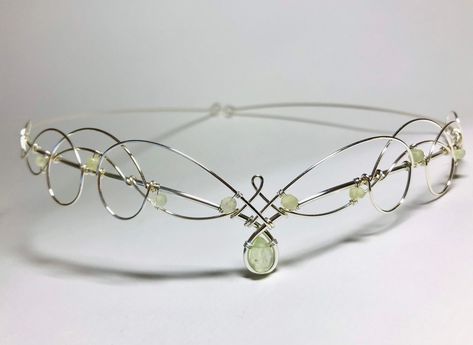 Ethereal Headpiece, Elven Accessories, Medieval Tiara, Wedding Circlet, Bridal Circlet, Boho Tiara, Wire Crown, Crystal Headpiece Wedding, Rose Gold Tiara