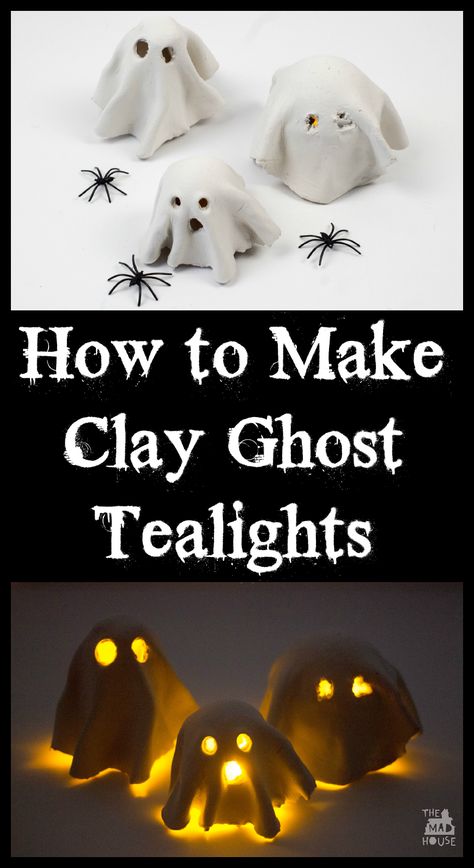 Clay Ghost, Juleverksted For Barn, Clay Crafts For Kids, Halloween Clay, Kids Clay, How To Make Clay, Theme Halloween, Fun Crafts For Kids, Halloween Ghost