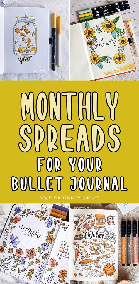 45+ Monthly Bullet Journal Cover Page Ideas - Beautiful Dawn Designs Bullet Journal Cover Page Ideas, Journal Cover Page Ideas, Monthly Bullet Journal, Cover Page Ideas, Journal Cover Page, Beautiful Dawn, Bullet Journal Cover, Bullet Journal Cover Page, Bullet Journal Tracker