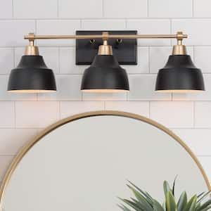 The Home Depot - Order Confirmation Black Bathroom Vanity Light, Modern Black Bathroom, Black Bathroom Light, Black Bathroom Vanity, Gold Wall Lights, Black And Gold Bathroom, Modern Vanity Lighting, Vanity Lights Bathroom, Black Vanity Bathroom