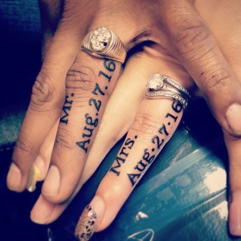 Hopeful Tattoos, Ehe Tattoo, Dr Tattoo, Marriage Tattoos, Couple Tattoos Unique Meaningful, Him And Her Tattoos, Husband Tattoo, Wife Tattoo, Best Couple Tattoos