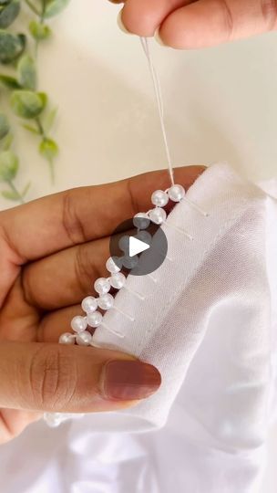 28K views · 18K reactions | Border lace embroidery tutorial with beads 🌸
.
.
.
.
.
#trending#embroidery#embroidered#embroideryart#embroiderydesign#handmade#tutorial#reels#reel#reelinstagram#reelitfeelit | Knots and Threads | arpitmusic.official · Zara Zara Beading Clothing, Trending Embroidery, Dog Clothes Patterns Sewing, Handmade Tutorial, Embroidery With Beads, Border Lace, Bead Embroidery Tutorial, Embroidery Tutorial, Embroidery Stitches Tutorial