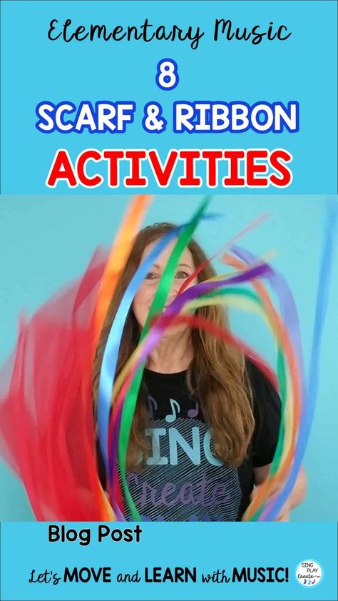 Preschool Scarf Activities, Scarf Activities For Preschool, Music And Movement Preschool Activities, Preschool Movement Activities, Preschool Movement, Kindergarten Music Lessons, Kodaly Songs, Preschool Music Activities, Orff Music