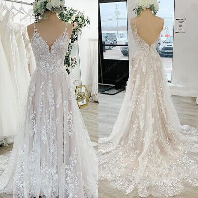 Lace beach wedding dress