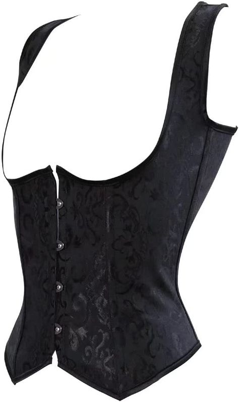 Amazon.com: Underbust Corsets for Women Bustier Stripe Plus Size Vintage Waist Cincher Bodyshaper Vest: Clothing, Shoes & Jewelry Underbust Vest, Vampire Outfit, Vest Corset, Waist Vest, Corset Underbust, Vampire Clothes, Corset Vest, Top Bustier, Striped Vests