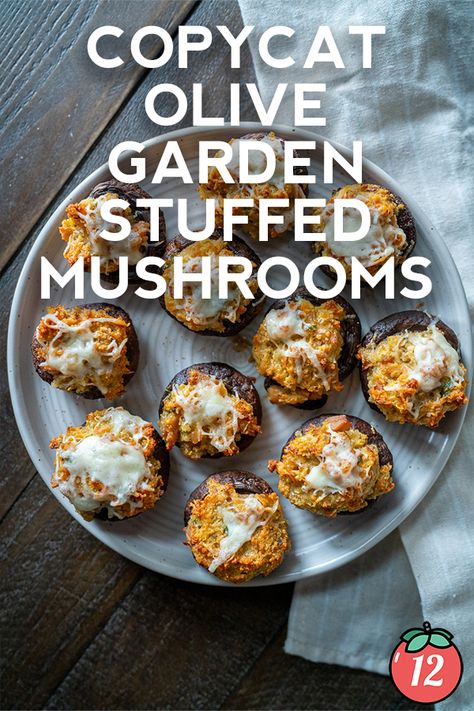 Copycat Olive Garden Stuffed Mushrooms | 12 Tomatoes Olive Garden Stuffed Mushrooms, Stuffed Mushroom Recipe, Copycat Olive Garden, Diet Changes, Mushroom Recipe, Stuffed Mushroom, Restaurant Dishes, Copycat Restaurant Recipes, 12 Tomatoes