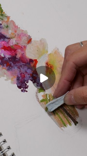 Oil Pastel Flowers Tutorial, Oil Pastel Video, Oil Pastel Drawings Flowers, Pastel Artwork Flower, Oil Pastel Paintings Ideas, Oil Pastel Art Flowers, Oil Pastel Abstract Art, Oil Pastel Ideas, Flower Oil Pastel